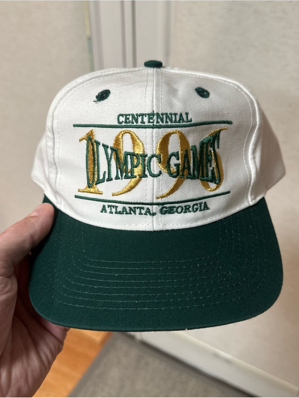 Vintage 1996 Olympic Games Gold The Game Snapback Hat Rare Cap